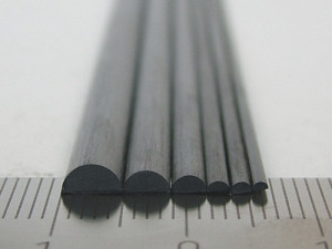 Carbon half-round rods